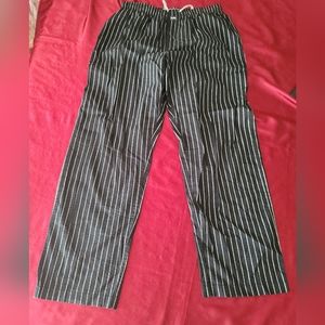 Women's Michael Kors Black/White Striped wide leg Pants Size Medium.